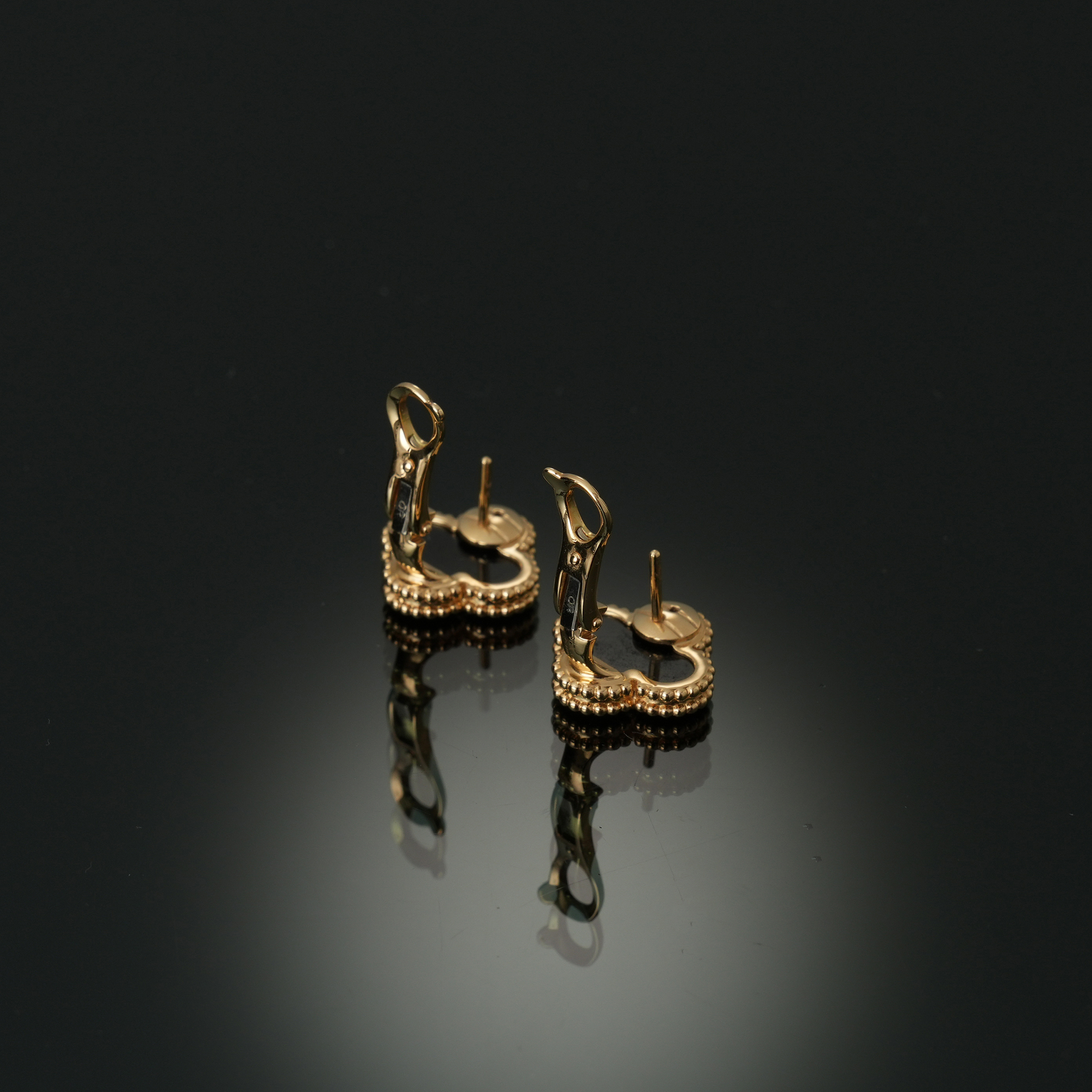 Van Cleef & Arpels(USED)반클리프앤아펠 빈티지 알함브라 이어링 오닉스